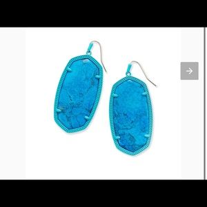 Kendra Scott Danielle Matte Statement Earrings in Aqua Howlite